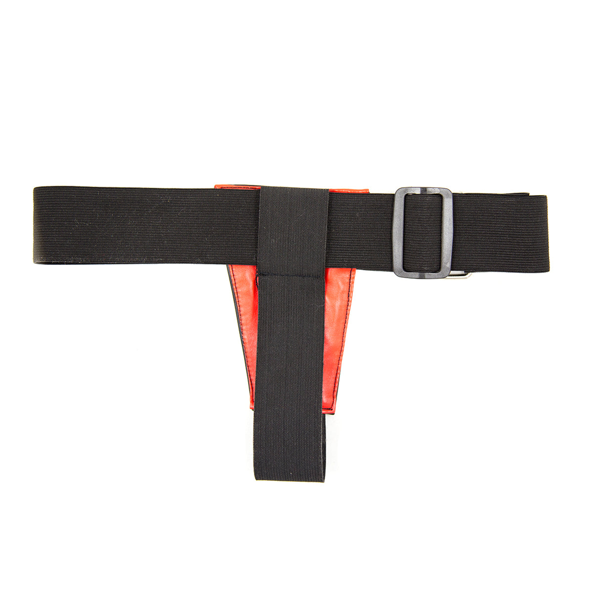 Harness til strap-on dildoer, vendbar sort/rød
