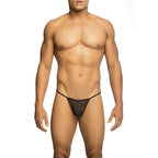 MOB - TRANSPARENT T-SHAPED THONG BLACK SIZE L/XL