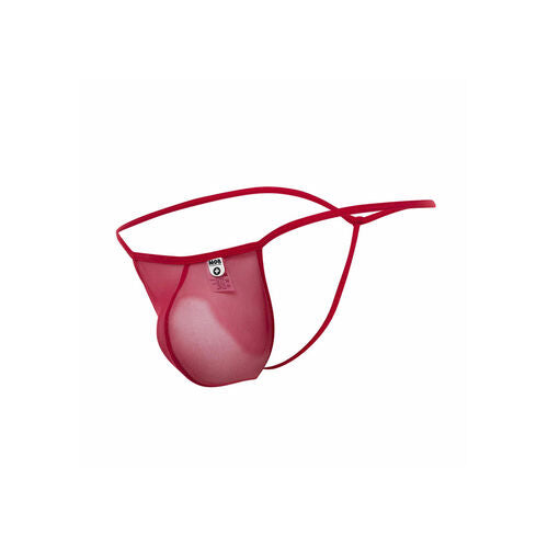 MOB - RED T-SHAPED TRANSPARENT THONG SIZE S/M