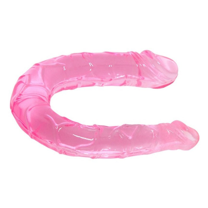 Pink Dobbelt dildo jelly 28cm