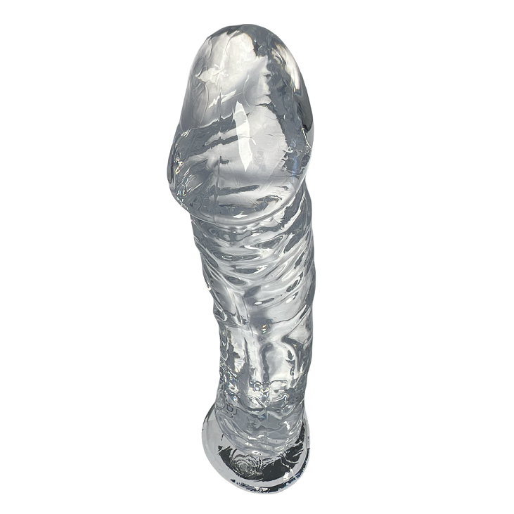 Jelly dildo med sugekop 23cm transparent