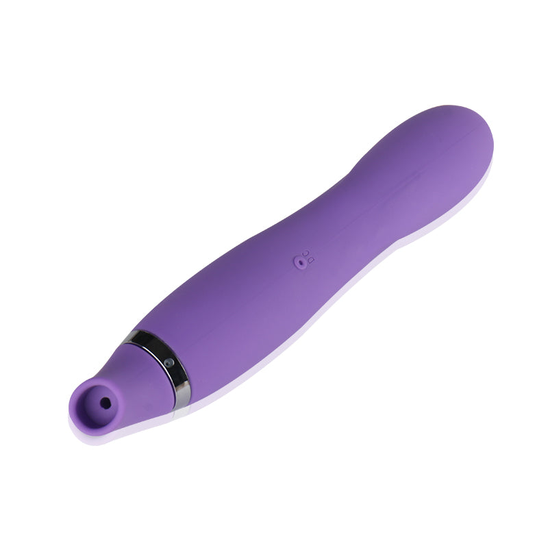 2-i-1 vibrator dildo + klitoris sugefunktion