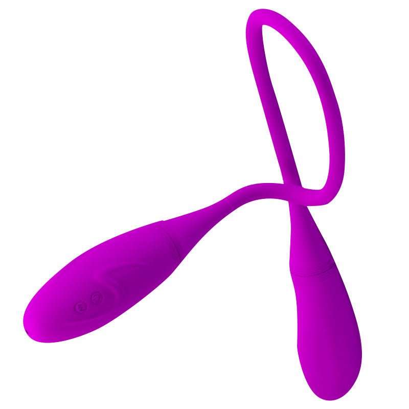 Double head vibrator egg, lilla