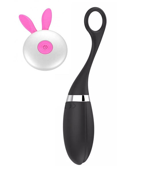 Vibratoræg med trådløs fjernbetjening, sort