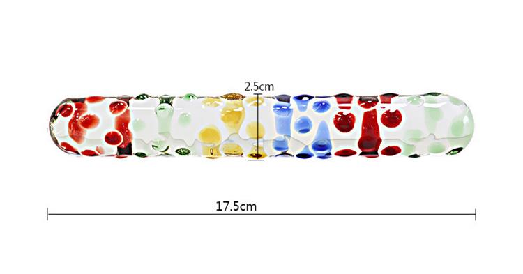 Glasdildo TRUE COLORS 17cm 