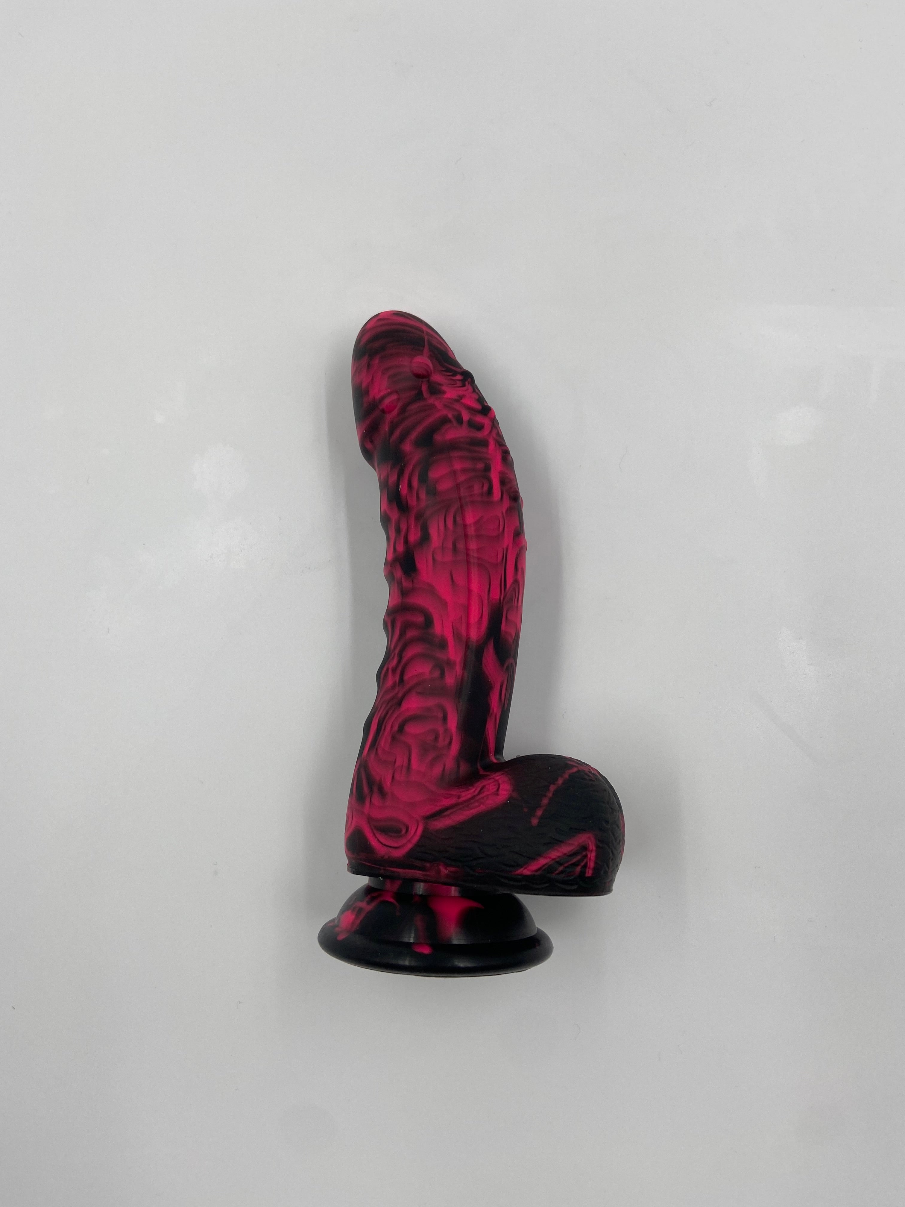 Graffiti silikone dildo 17,5cm, multicolor