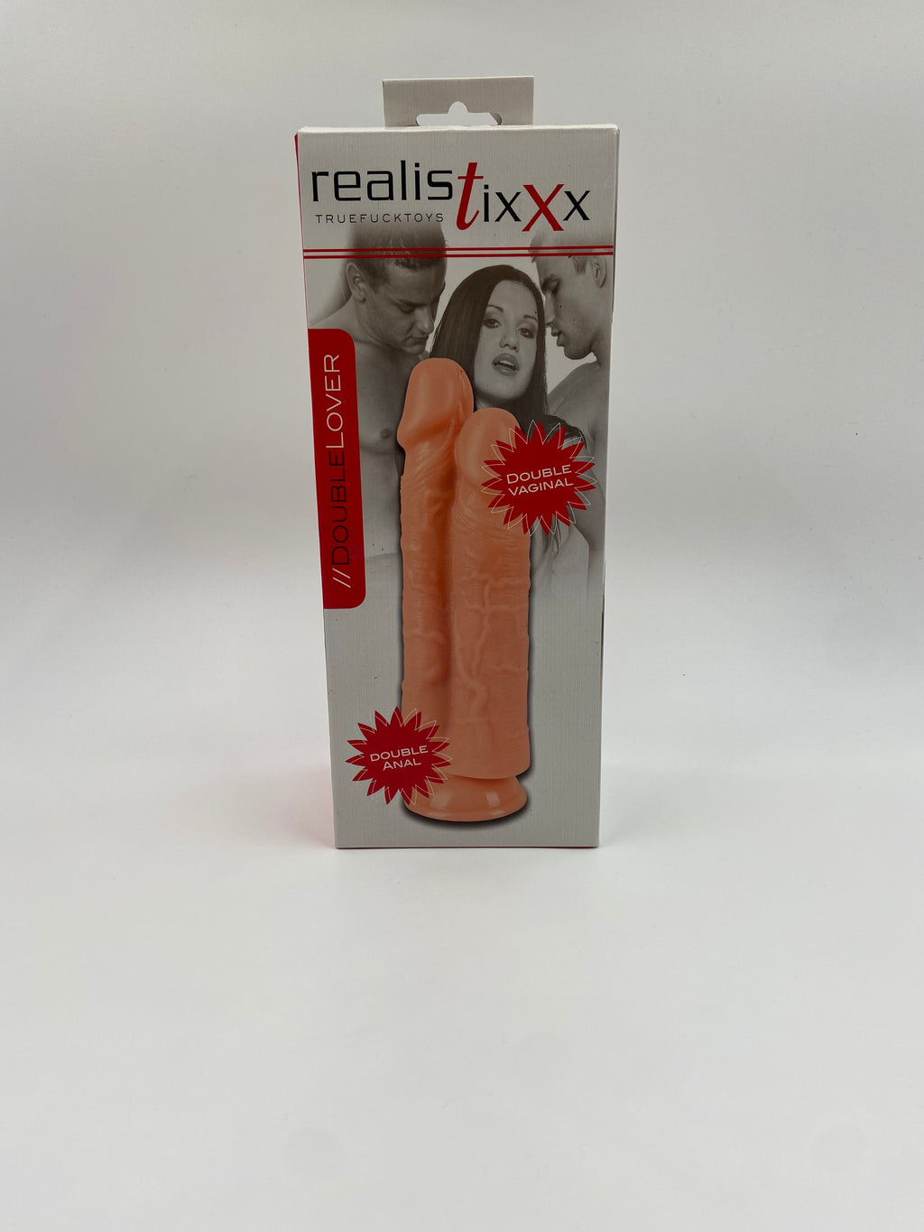 REALISTIXXX THREESOME  DOBBELT DILDO til et hul.