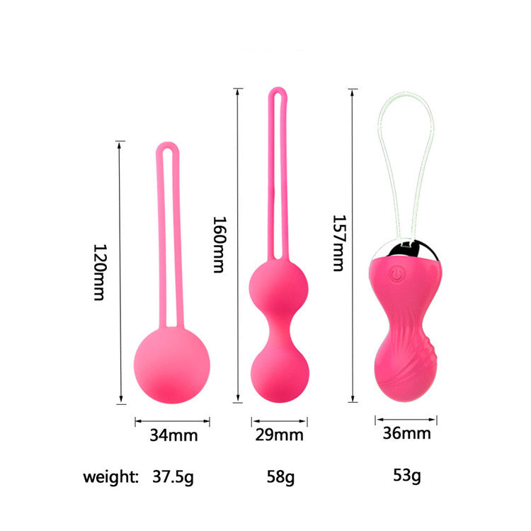 Vibrerende kegal balls sæt m. remote control