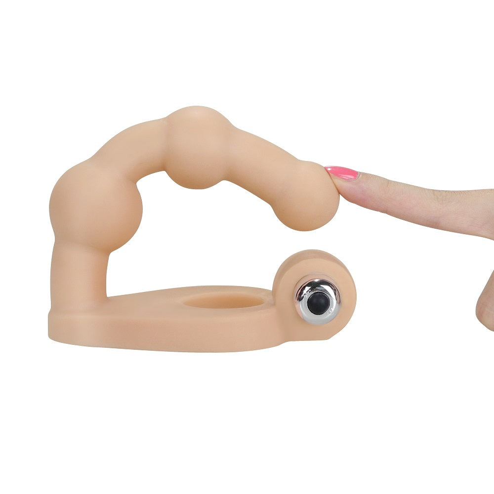 Penisring m. anal plug og mini vibrator