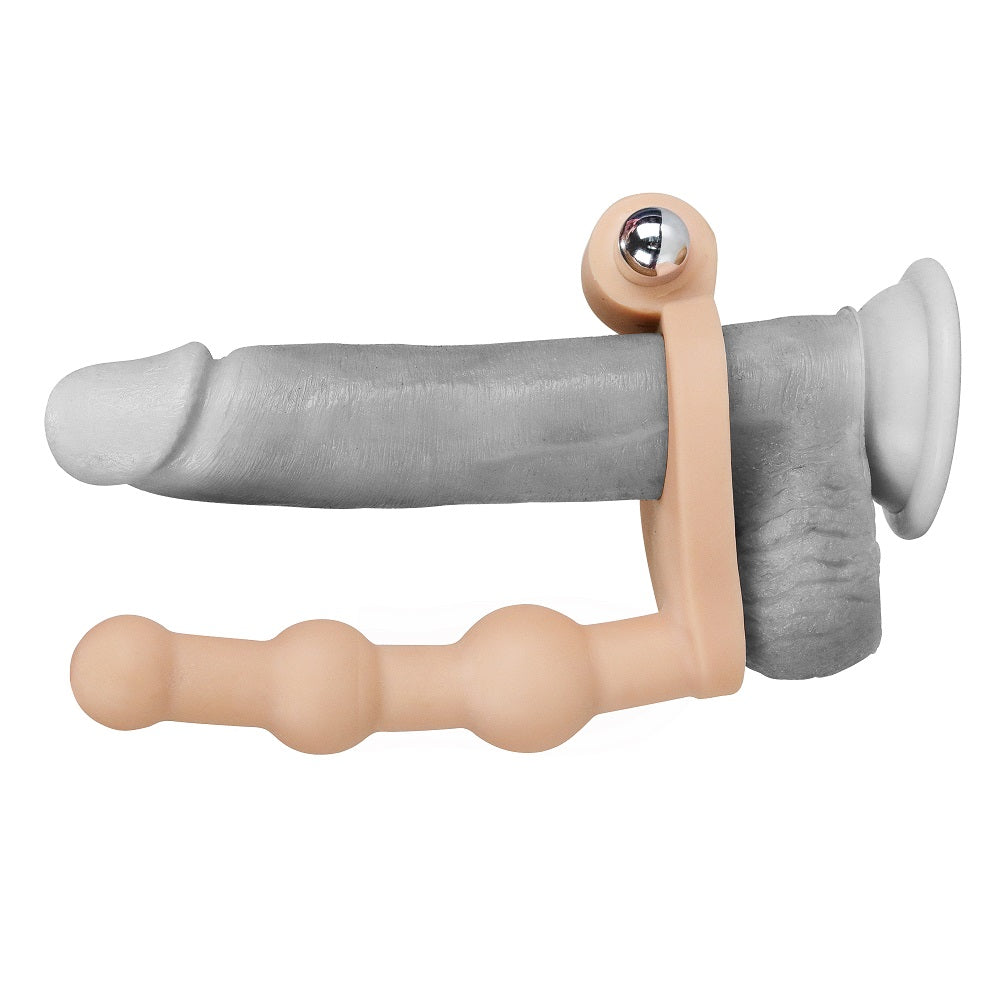 Penisring m. anal plug og mini vibrator