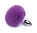 Pompon stål analplug, lilla