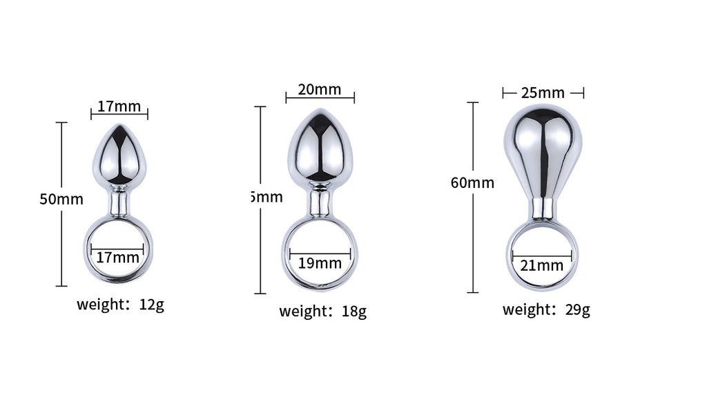 Buttplugs rabatpakke stål - 3 stk