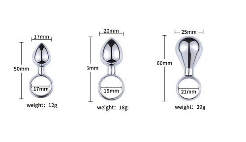 Buttplugs rabatpakke stål - 3 stk