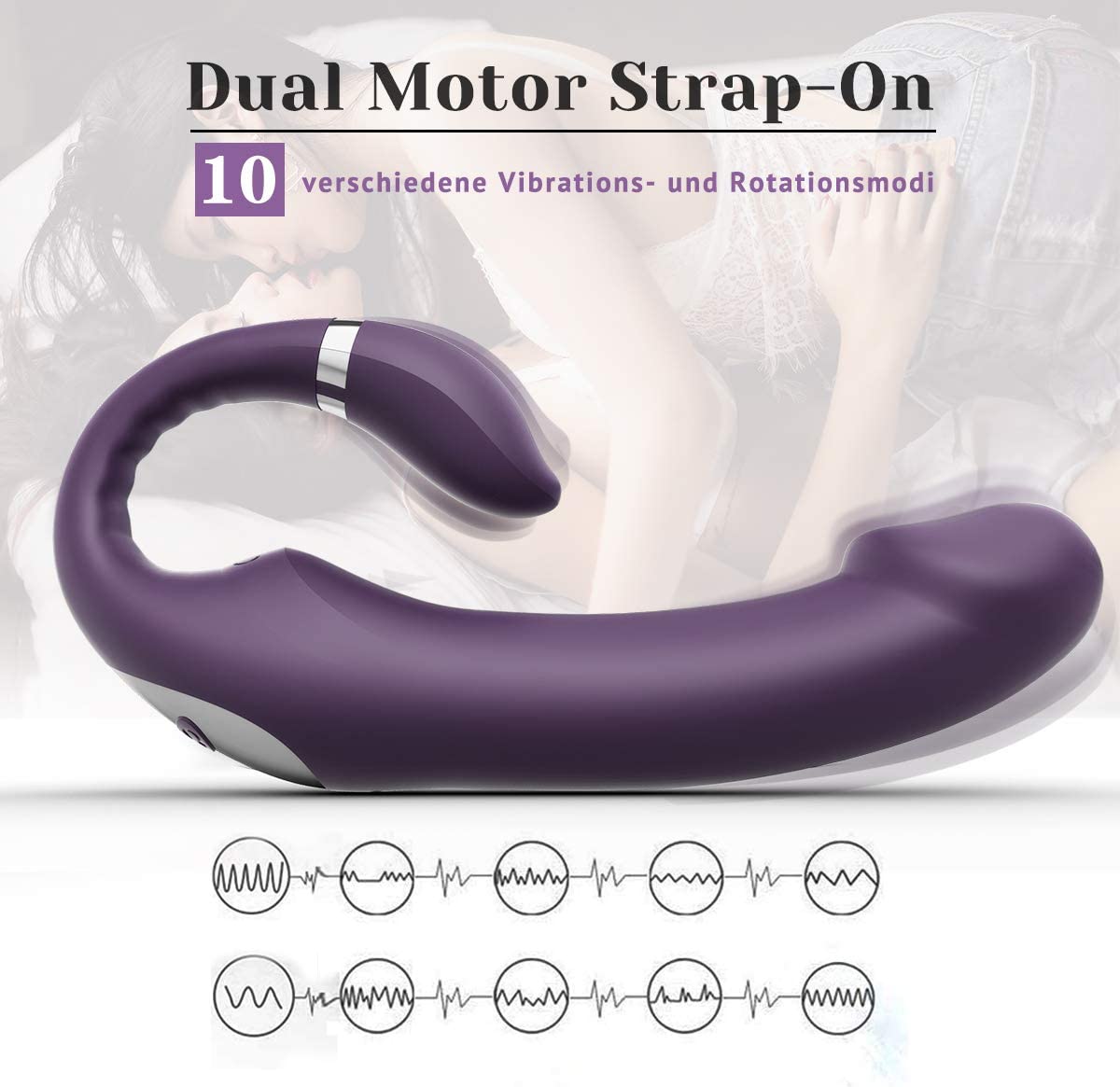 Vibrator dildo double fun, lilla 
