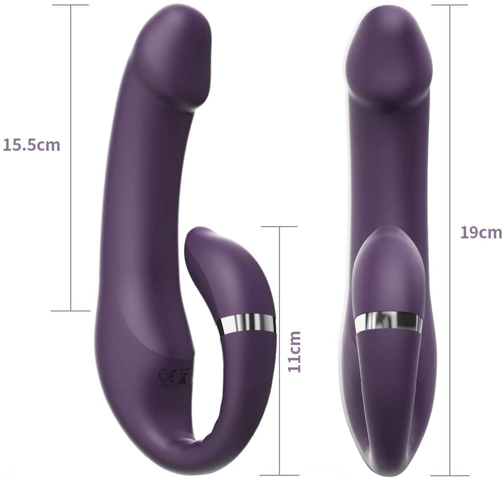 Vibrator dildo double fun, lilla 