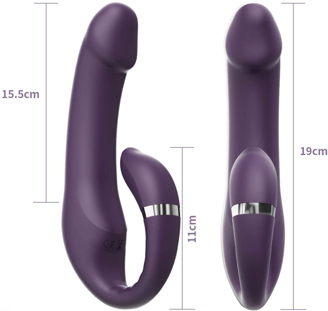 Vibrator dildo double fun, lilla 