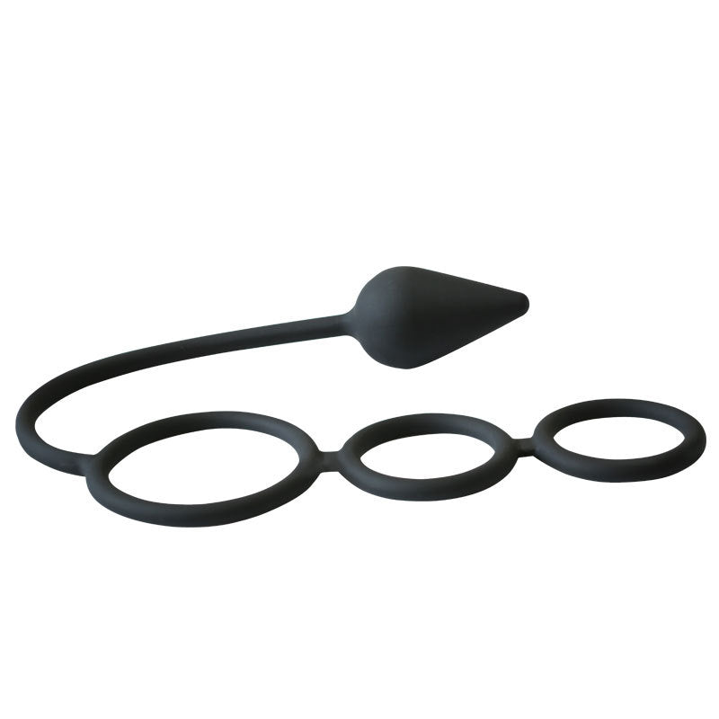 Multiman penisring med anal plug
