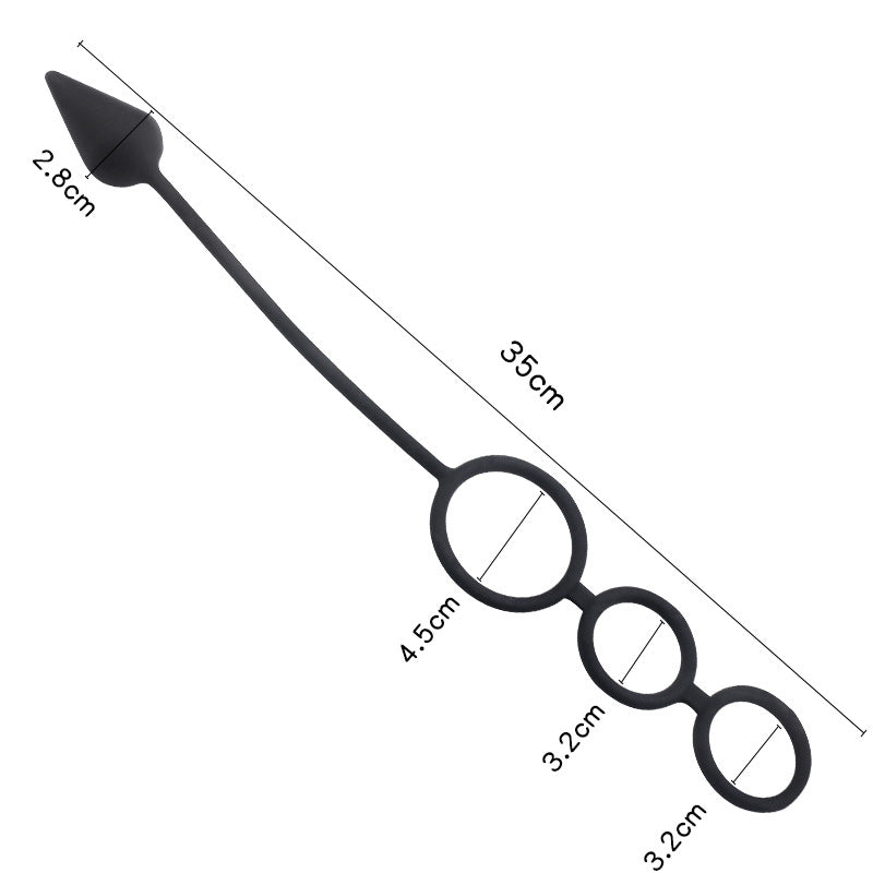 Multiman penisring med anal plug