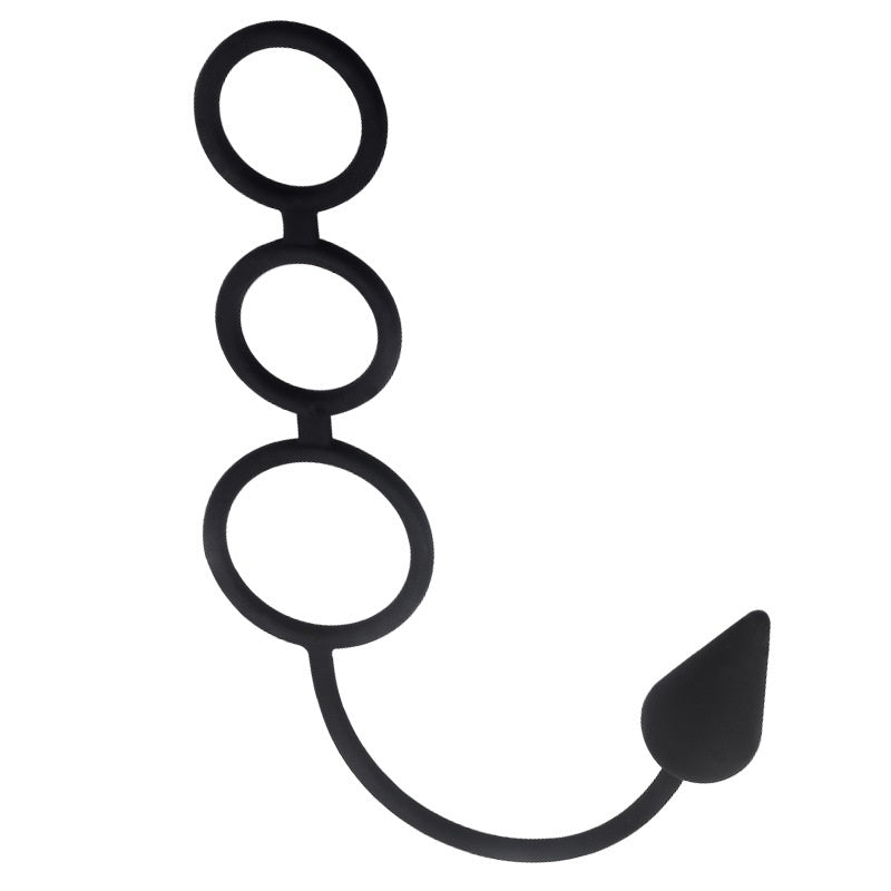 Multiman penisring med anal plug