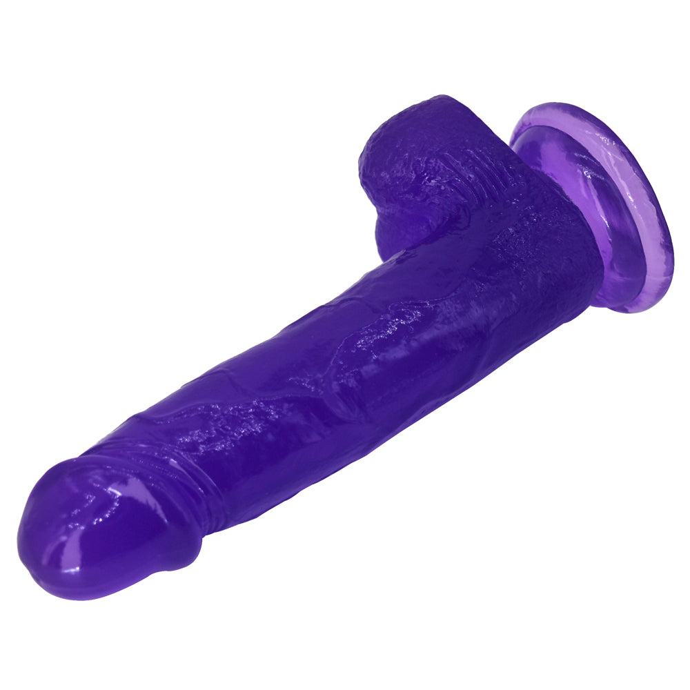 Klassisk dildo med sugekop penis 20cm, lilla