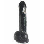 Klassisk dildo med sugekop 17cm, sort