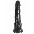 Realistisk dildo m. sugekop 15cm, sort