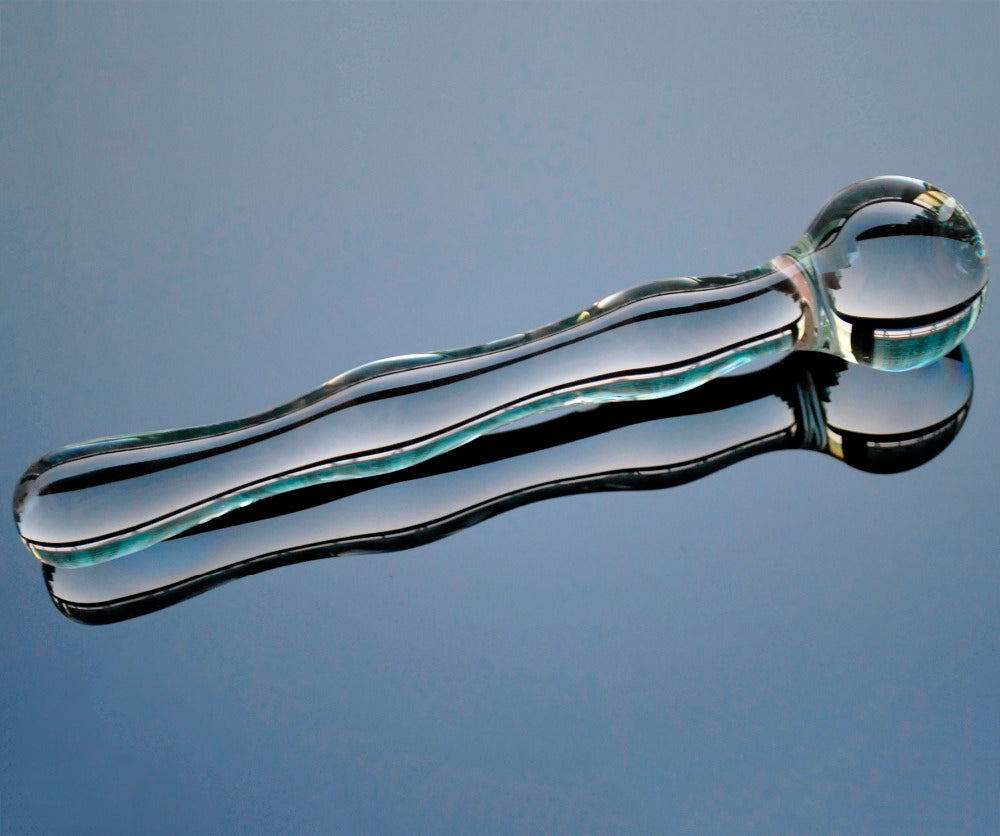 Raindrop glassdildo, 18cm