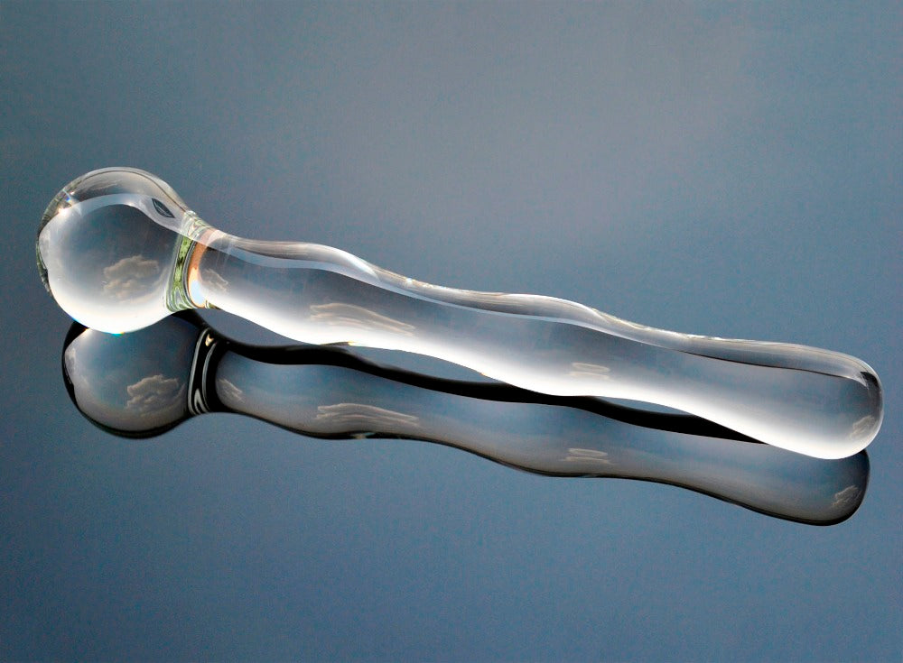 Raindrop glassdildo, 18cm