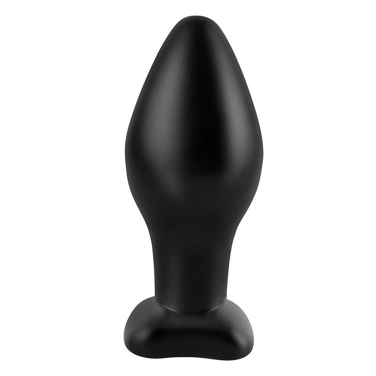 Stort silikone analplug - sort