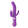 Vagina, anal &amp; klitoris vibrator 3-i-1, lilla