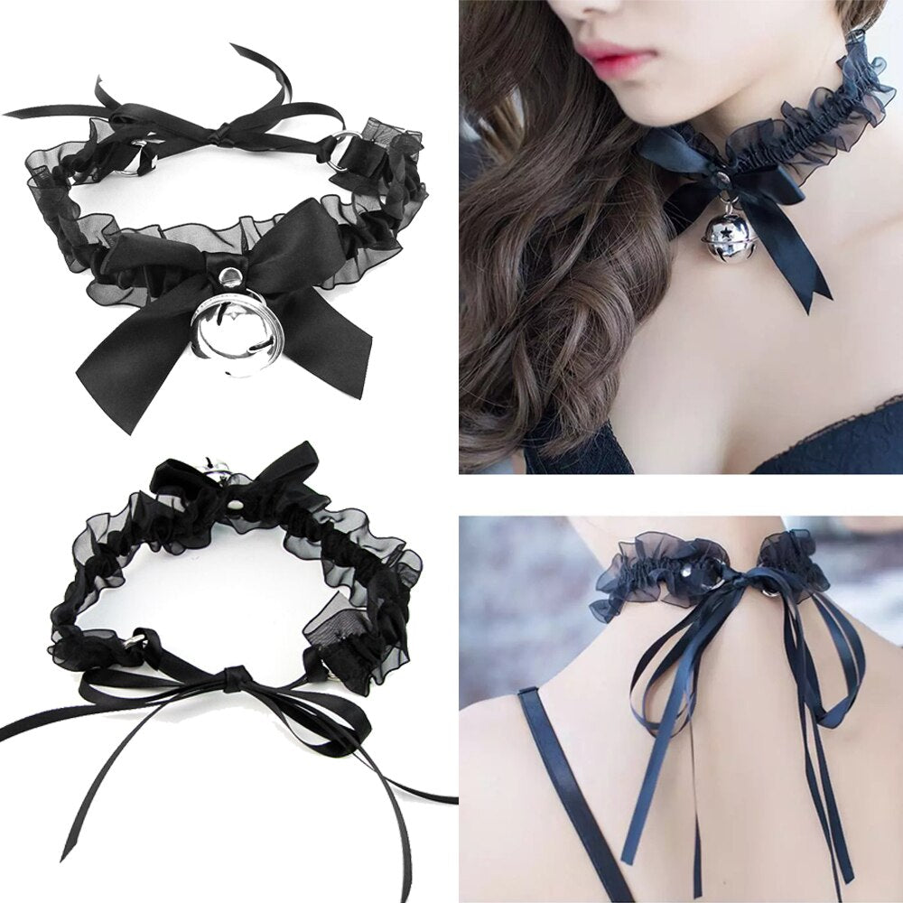 Bunny girl blonde collar m. klokke