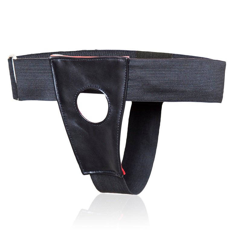 Harness til strap-on dildoer, vendbar sort/rød