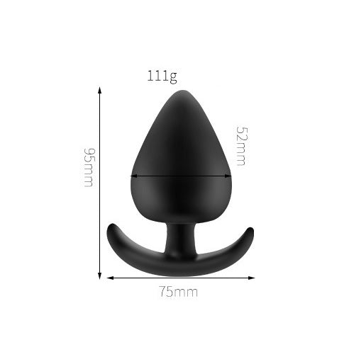 Sort silikone buttplug large