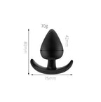 Sort silikone buttplug small