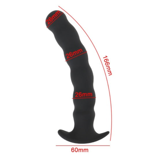Silikone dildo + anal 16cm