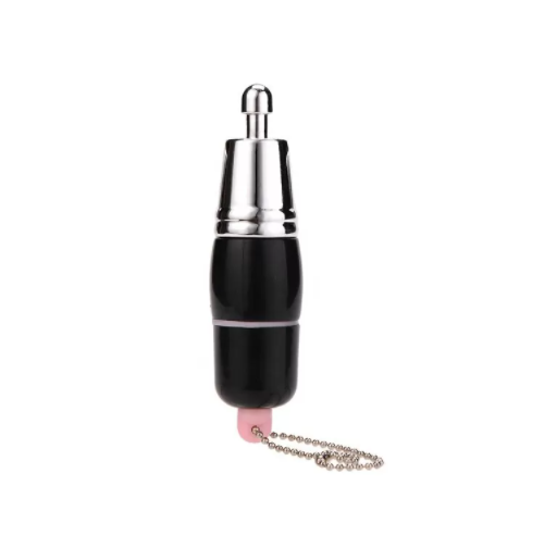 Silikonevibrator inkl. 3 hoveder, sort/pink