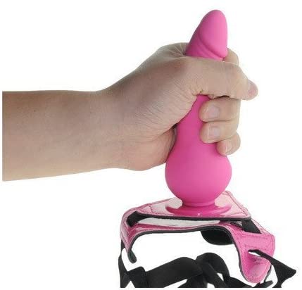 Harness m. vibrations dildo og remote 14cm