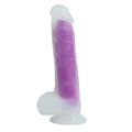 Selvlysende dildo silikone 19cm, lilla