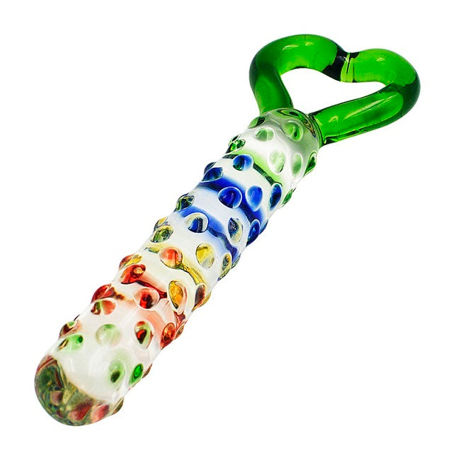 Nubret glasdildo green hearts