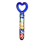 Nubret glasdildo BLUE HEART 19cm