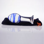 Glasplug BLUE WAVES - 10 cm