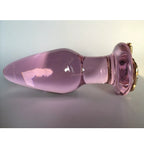 Glas analplug golden crown, 11cm