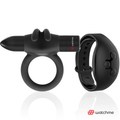 Black &amp; Silver agron remote control penisring watchme