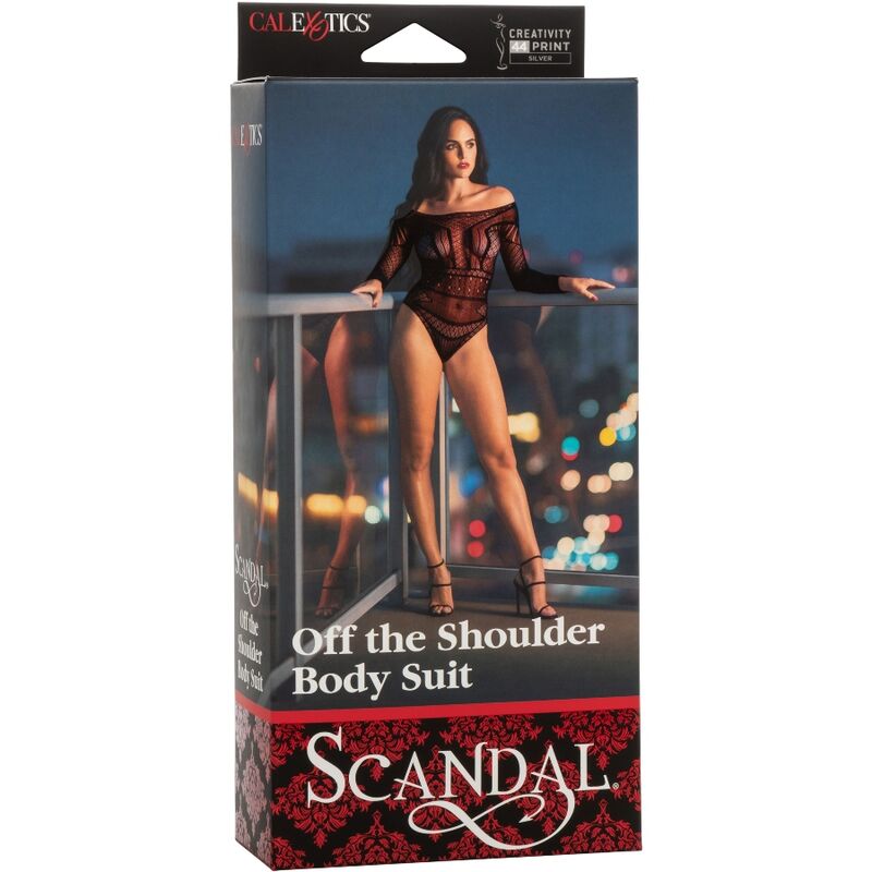 Calex Scandal off the shoulder body suit one size black