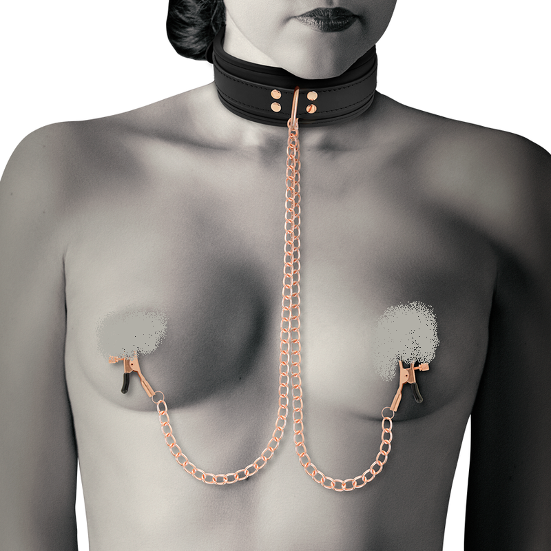 Coquette Chic Desire fantasy collar med nippler klemmer