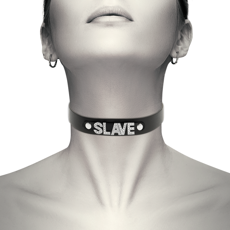 Coquette Chic Desire choker vegansk læder slave