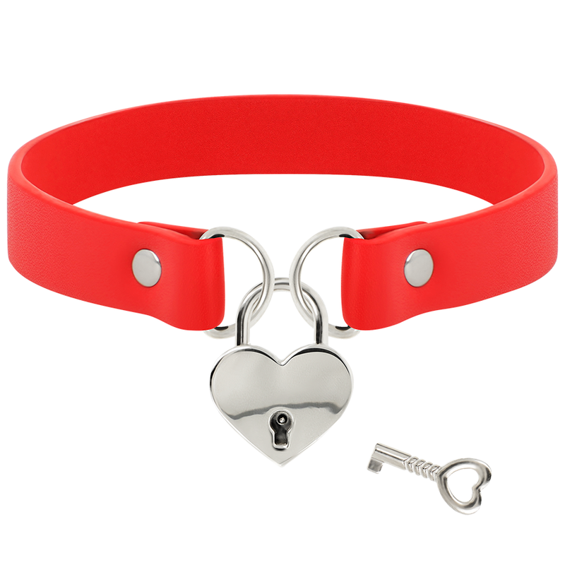 Coquette Chic Desire håndlavede choker hjerte rød