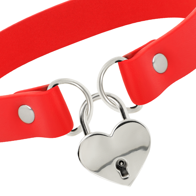 Coquette Chic Desire håndlavede choker hjerte rød