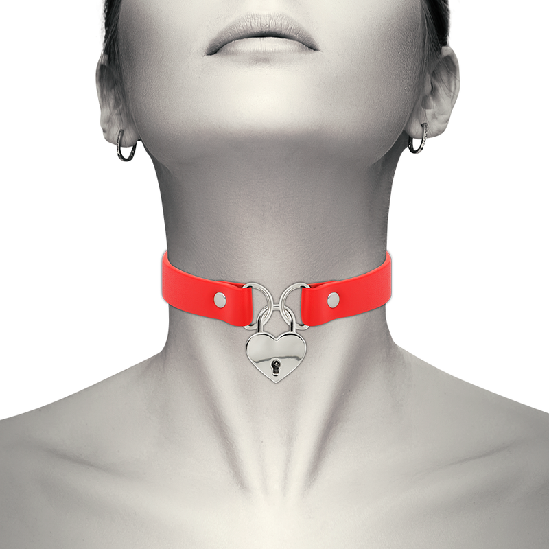 Coquette Chic Desire håndlavede choker hjerte rød