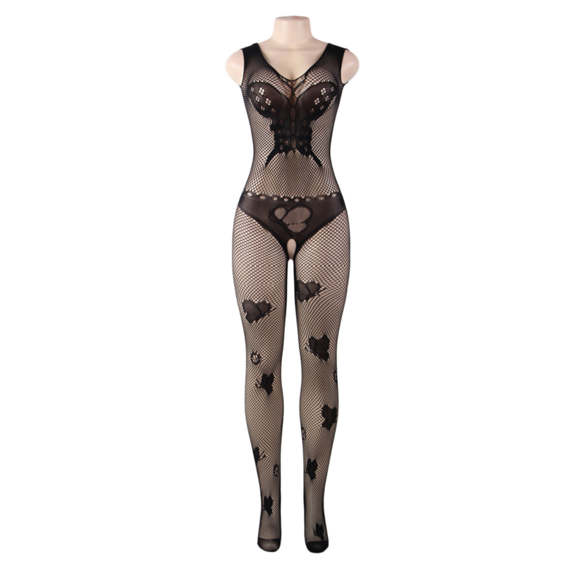 Queen Lingerie butterfly design bodystocking S/L